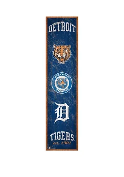 MLB Detroit Tigers 6 in x 24 in Heritage Banner Sign