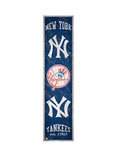 MLB New York Yankees 6 in x 24 in Heritage Banner Sign