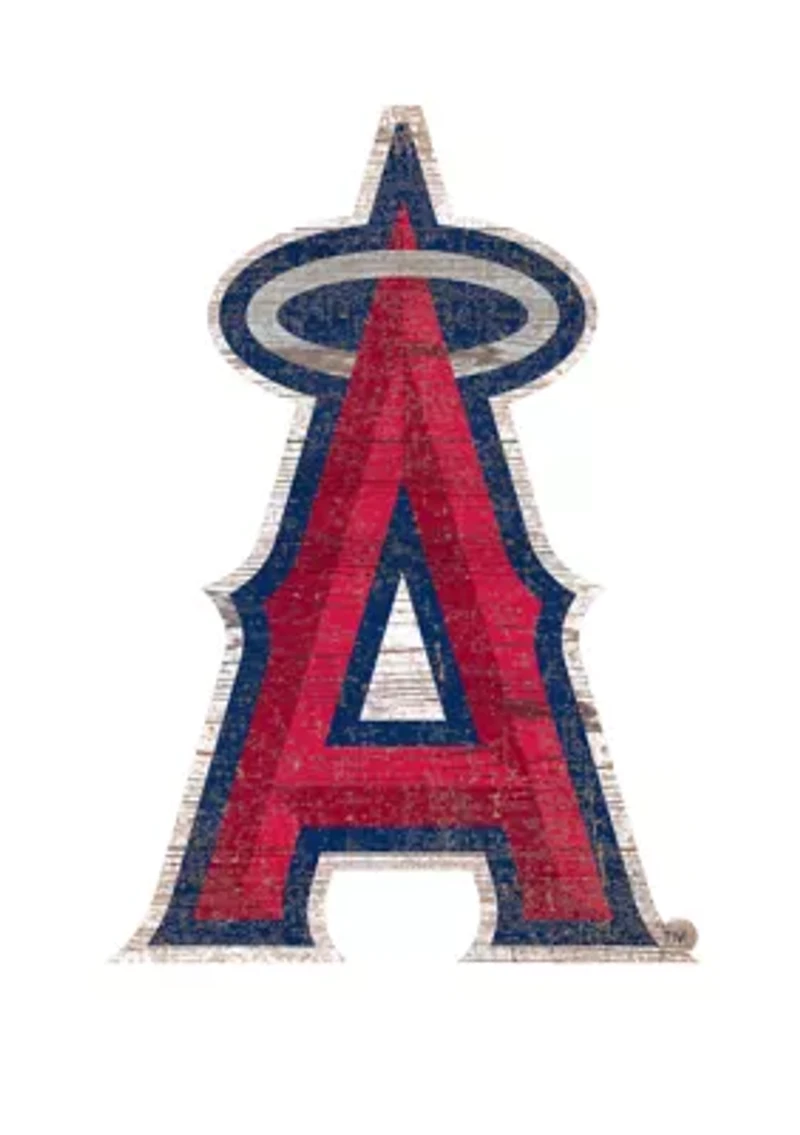 MLB Los Angeles Angels Distressed Logo Cutout Sign