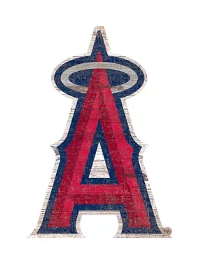 MLB Los Angeles Angels  Distressed Logo Cutout Sign