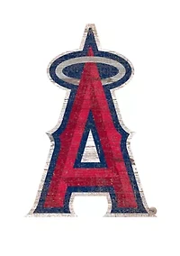 MLB Los Angeles Angels  Distressed Logo Cutout Sign