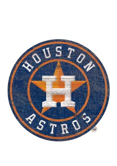 MLB Houston Astros Distressed Logo Cutout Sign