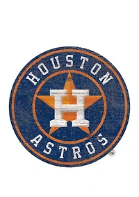 MLB Houston Astros Distressed Logo Cutout Sign