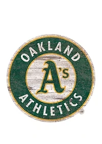 MLB Oakland Athletics Distressed Logo Cutout Sign