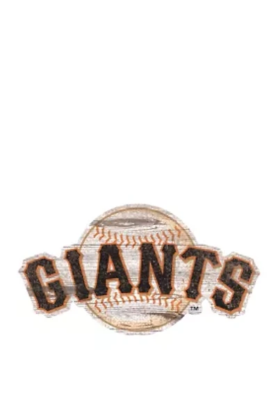 MLB San Francisco Giants Distressed Logo Cutout Sign