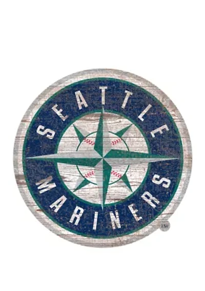 MLBSeattle Mariners Distressed Logo Cutout Sign