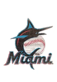 MLB Miami Marlins Distressed Logo Cutout Sign
