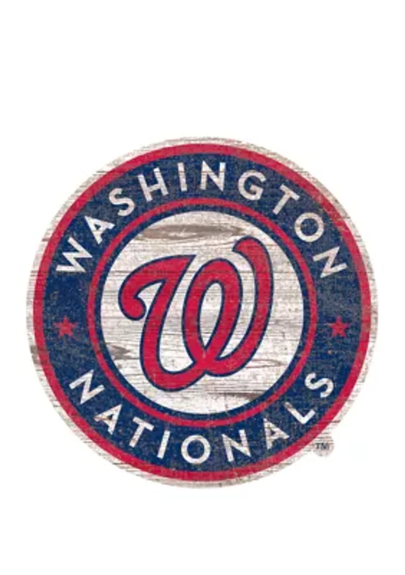 MLB Washington Nationals Distressed Logo Cutout Sign