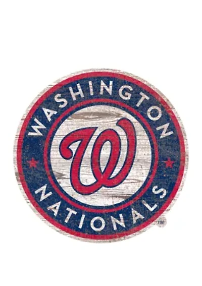 MLB Washington Nationals Distressed Logo Cutout Sign