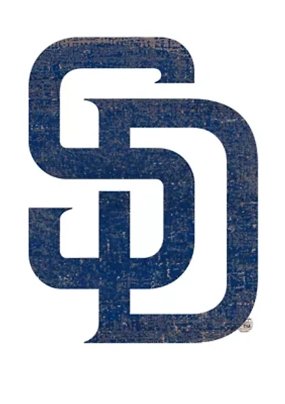 MLB San Diego Padres Distressed Logo Cutout Sign