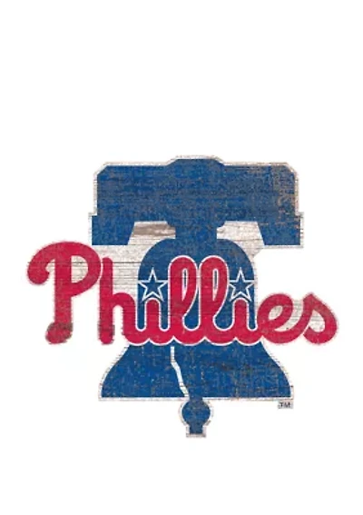MLB Philadelphia Phillies Distressed Logo Cutout Sign