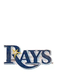 MLB Tampa Bay Rays Distressed Logo Cutout Sign