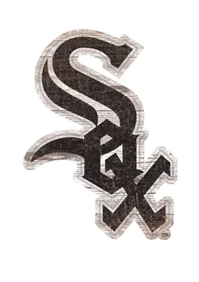 MLB Chicago White Sox Distressed Logo Cutout Sign