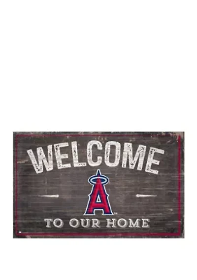 MLB Los Angeles Angels 11 in x 19 in Welcome to our Home Sign