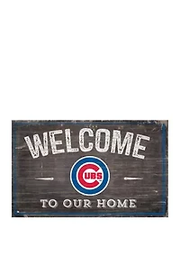 MLB Chicago Cubs 11 in x 19 in Welcome to our Home Sign