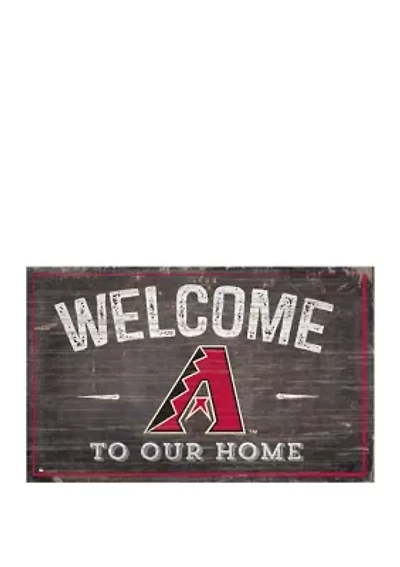 MLB Arizona Diamondbacks 11 in x 19 in Welcome to Our Home Sign
