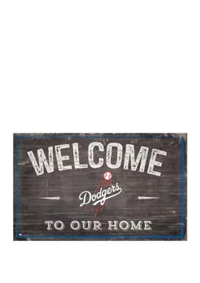 MLB Los Angeles Dodgers 11 in x 19 in Welcome to our Home Sign