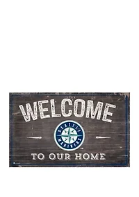 MLB Seattle Mariners 11 in x 19 in Welcome to our Home Sign