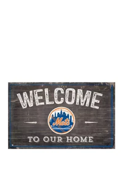 MLB New York Mets 11x19 Welcome to our Home Sign