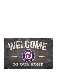MLB Washington Nationals 11 in x 19 in Welcome to our Home Sign
