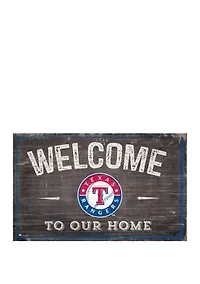 MLB Texas Rangers 11 in x 19 in Welcome to our Home Sign