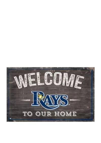 MLB Tampa Bay Rays 11 in x 19 in Welcome to our Home Sign