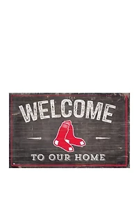 MLB Boston Red Sox 11 in x 19 in Welcome to our Home Sign