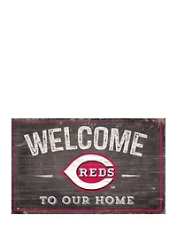 MLB Cincinnati Reds 11 in x 19 in Welcome to Our Home Sign