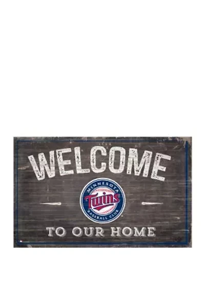 MLB Minnesota Twins 11 in x 19 in Welcome to our Home Sign