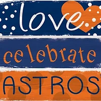 MLB Houston Astros Celebrations Stack 24 in x 10 in Sign