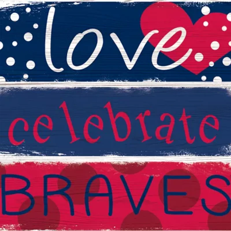 MLB Atlanta Braves 24 Inch Celebration Stack Sign