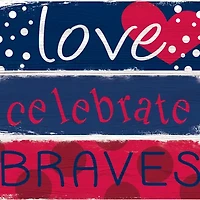 MLB Atlanta Braves 24 Inch Celebration Stack Sign