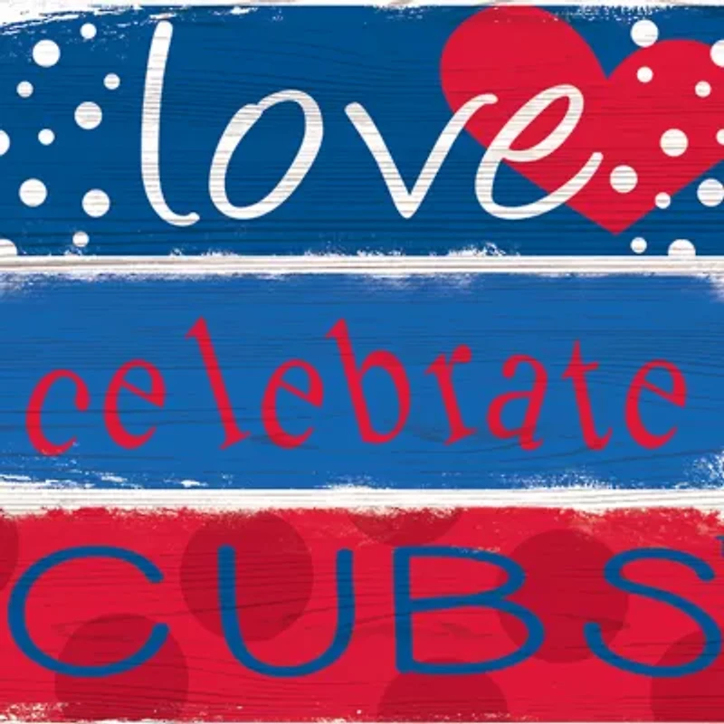 MLB Chicago Cubs Celebrations Stack 24 in x 10 in Sign