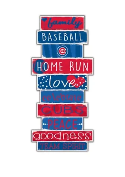 MLB Chicago Cubs Celebrations Stack 24 in x 10 in Sign