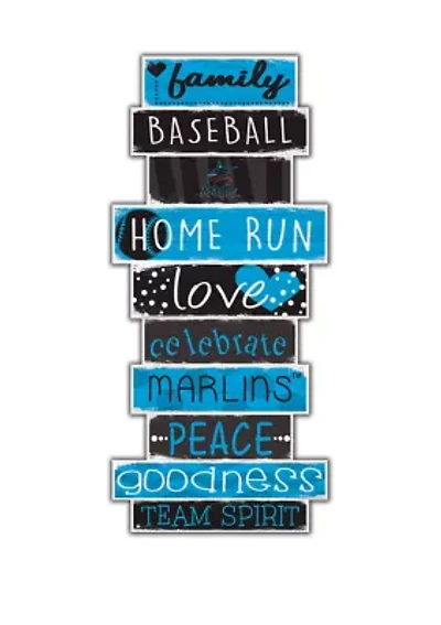 MLB Miami Marlins Celebrations Stack 24 in x 10 in Sign