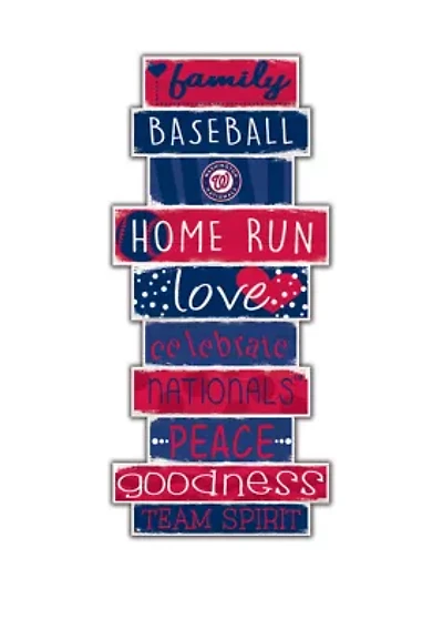 MLB Washington Nationals Celebrations Stack 24 in x 10 in Sign