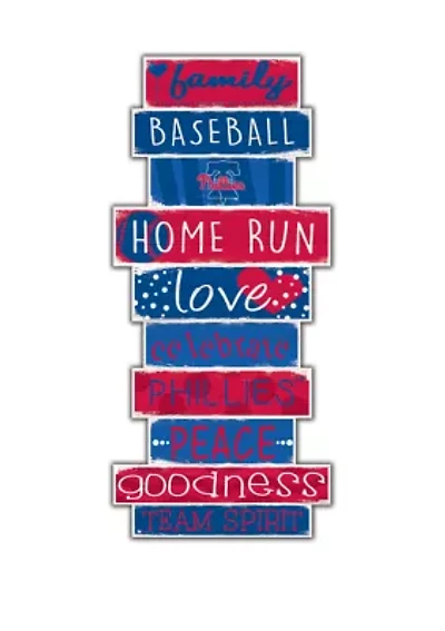 MLB Philadelphia Phillies Celebrations Stack 24 in x 10 in Sign