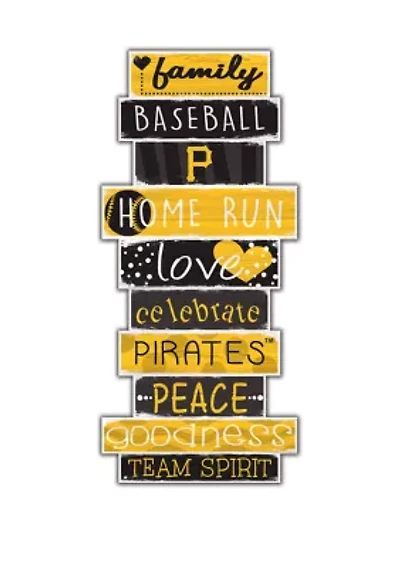 MLB Pittsburgh Pirates Celebrations Stack 24 in x 10 in Sign