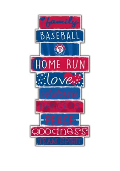 MLB Texas Rangers 24 Inch Celebration Stack Sign