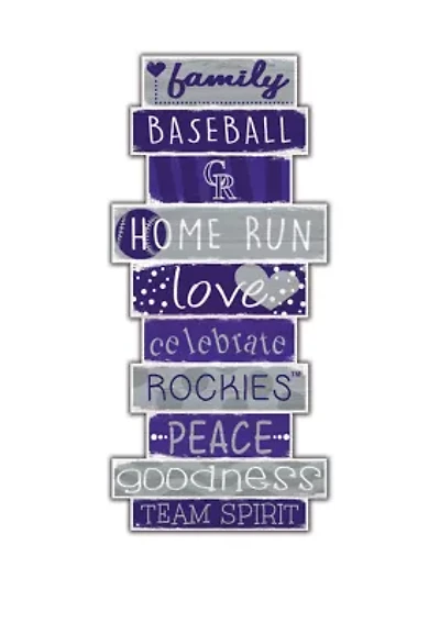 MLB Colorado Rockies Celebrations Stack 24 in x 10 in Sign
