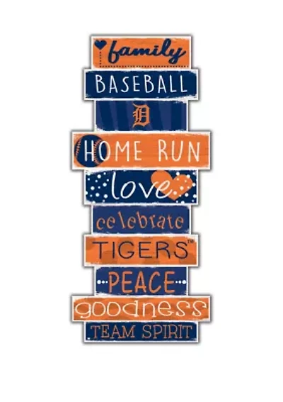 MLB Detroit Tigers Celebrations Stack 24 in x 10 in Sign