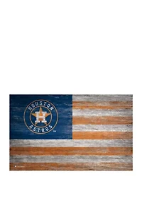 MLB Houston Astros 11 in x 19 in Distressed Flag 