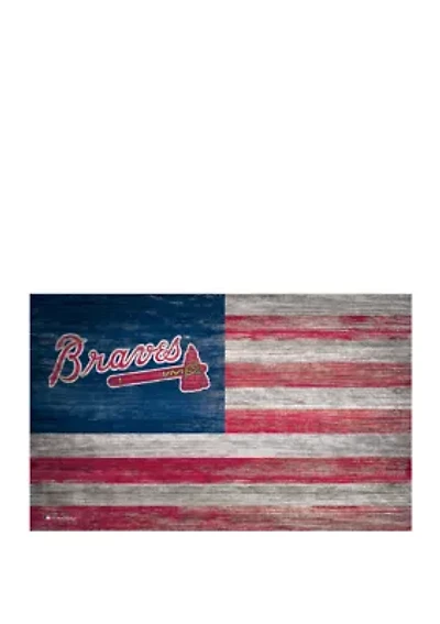 MLB Atlanta Braves 11 in x 19 in Distressed Flag 