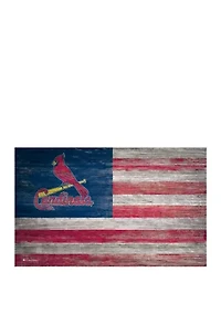 MLB St. Louis Cardinals 11 in x 19 in Distressed Flag 