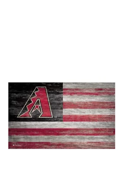 MLB Arizona Diamondbacks 11 in x 19 in Distressed Flag