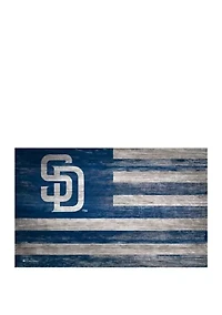 MLB San Diego Padres 11 in x 19 in Distressed Flag Sign