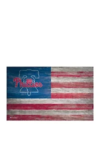 MLB Philadelphia Phillies 11 in x 19 in Distressed Flag
