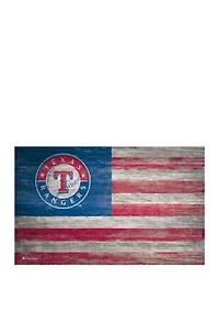 MLB Texas Rangers 11 in x 19 in Distressed Flag