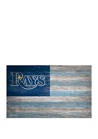 MLB Tampa Bay Rays 11 in x 19 in Distressed Flag