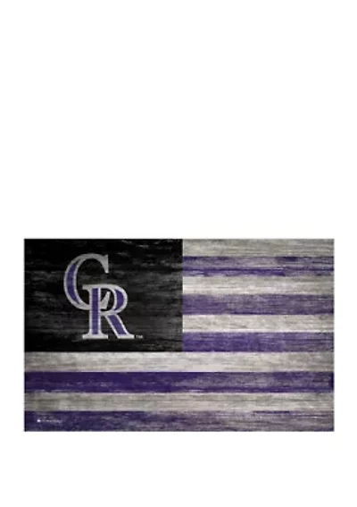 MLB Colorado Rockies 11 in x 19 in Distressed Flag